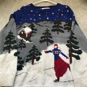 Hand knit Christmas sweater